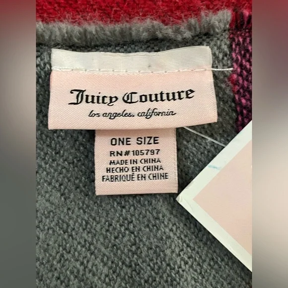 NWT Juicy Couture- warm winter knit scarf/wrap - Picture 3 of 7